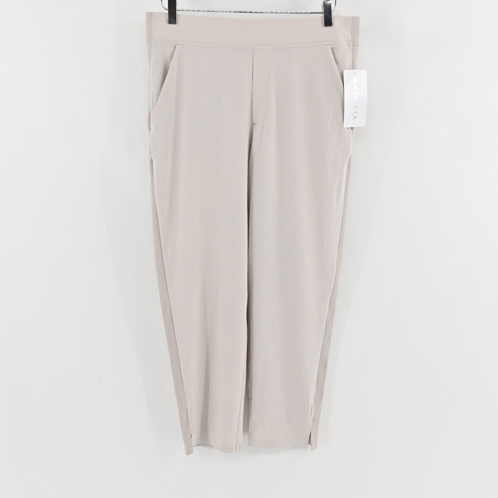 Athleta Brooklyn Ankle Pants Womens Size 12 Beige‎ Tan Travel Commuter Joggers
